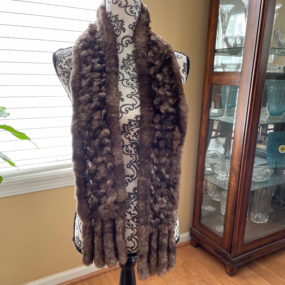 Genuine Rabbit Scarf - Like New - Picture 2 of 6